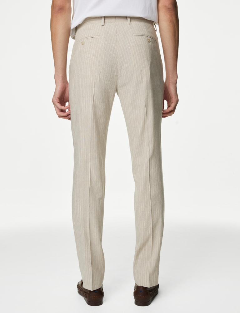 Tailored Fit Italian Linen Miracle™ Stripe Suit 5 of 7