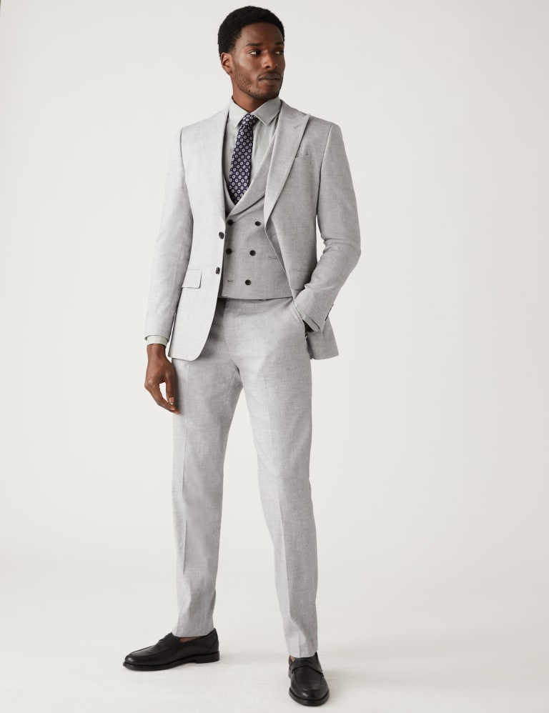 Tailored Fit Italian Linen Miracle™ Suit 1 of 6