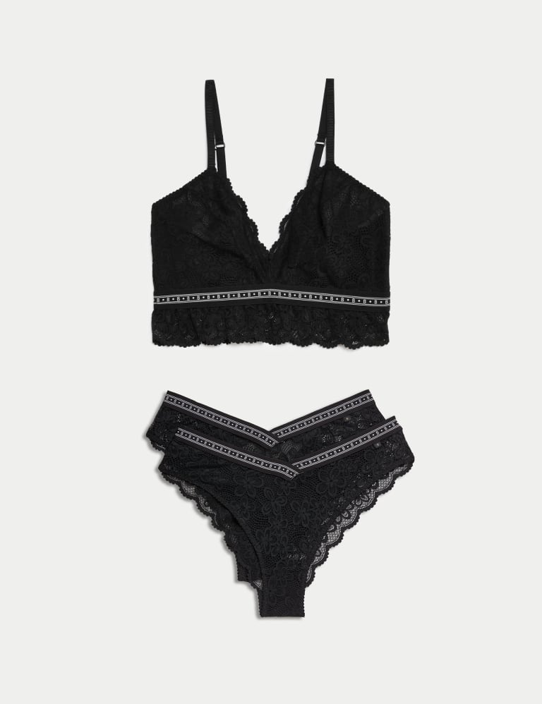 Cleo Lace Non Wired Bralette Set 2 of 6