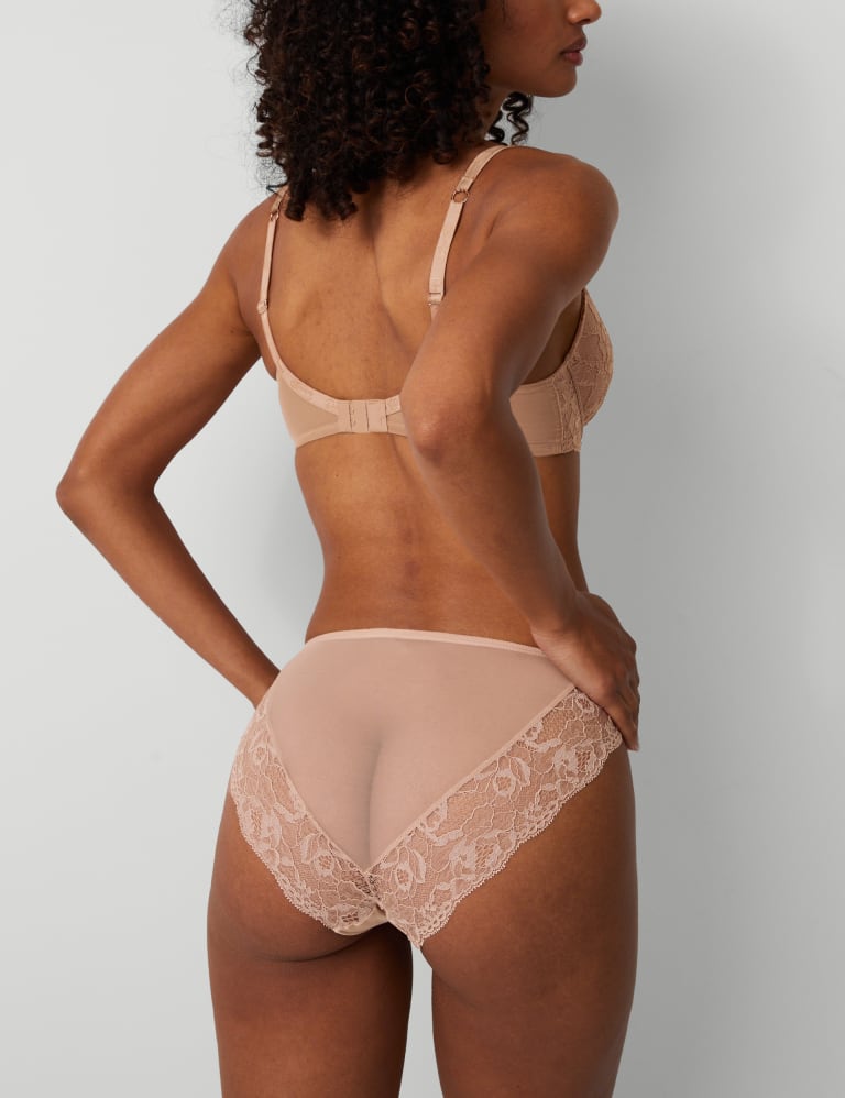 Silk & Lace Wired Full Cup Bra Set A-E 6 of 6