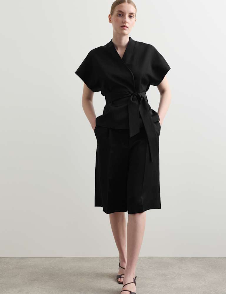Wrap Jacket with Linen & Shorts 1 of 6