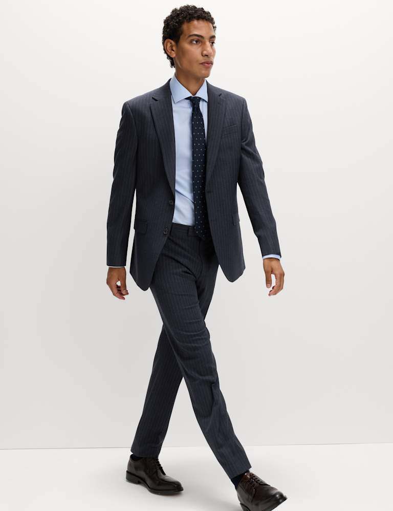 Regular Fit Pinstripe Stretch Suit 4 of 6
