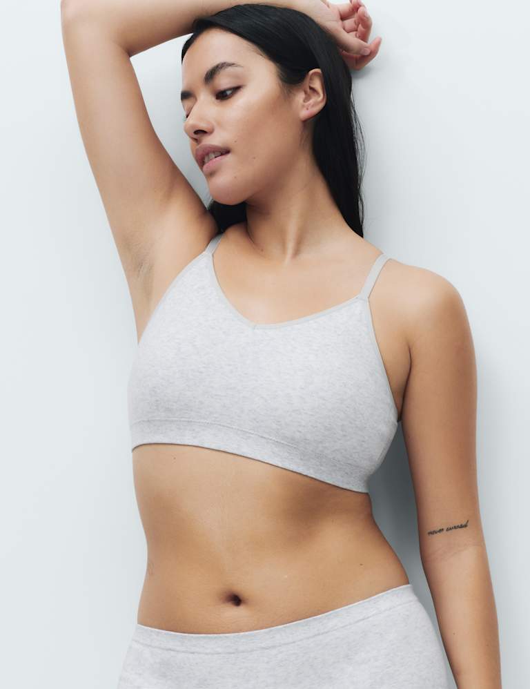 3pk Seamless Non Wired Bralettes Set 3 of 6