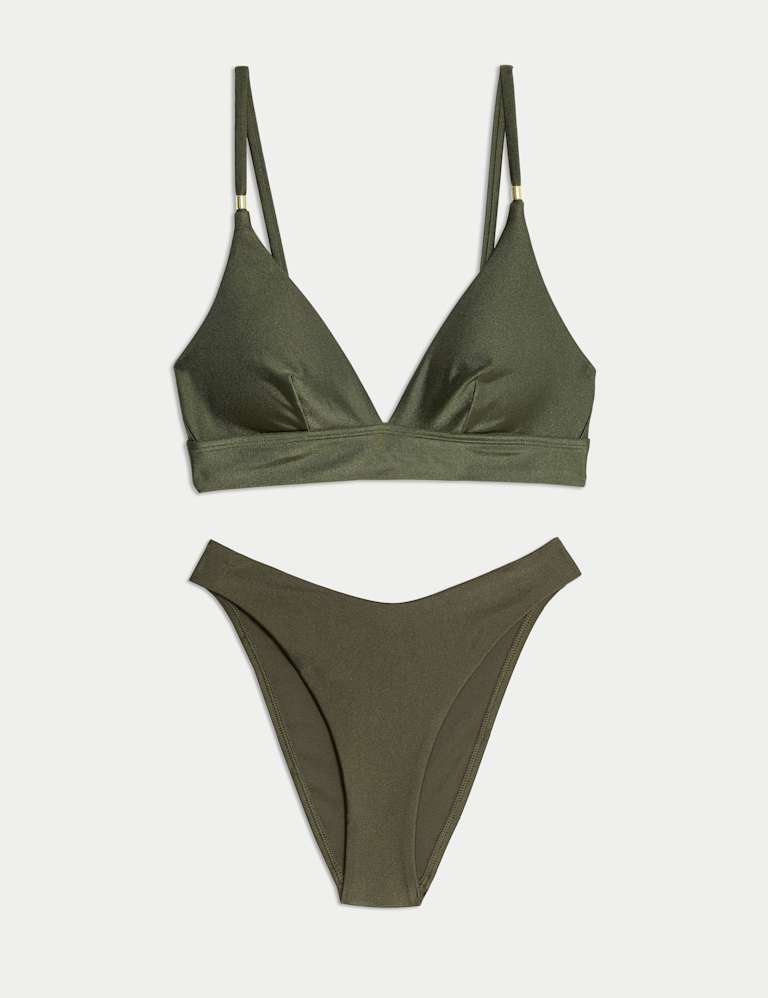 Padded Trim Detail Plunge Bikini Set 2 of 6