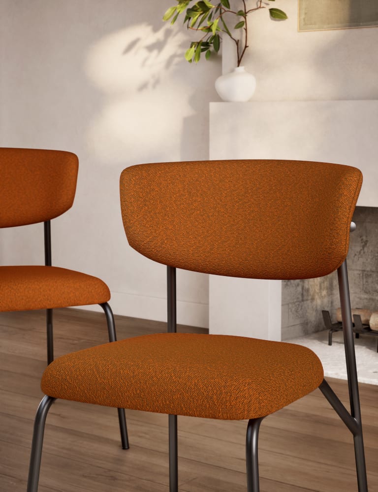 Set of 2 Lucas Boucle Dining Chairs