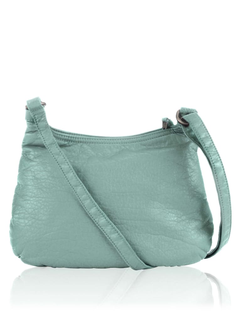 Front Zip Saddle Across Body Bag Indigo Collection M S IE