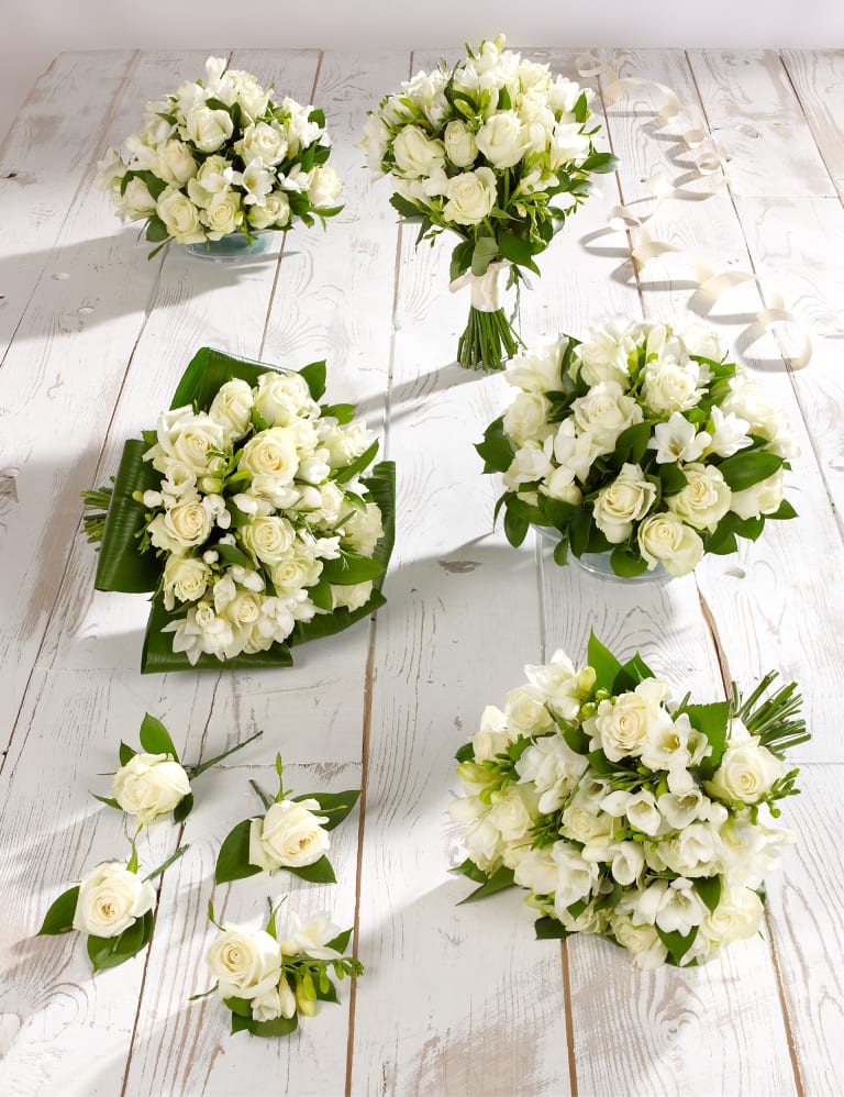 White Rose Freesia Wedding Flowers Collection 3 M S