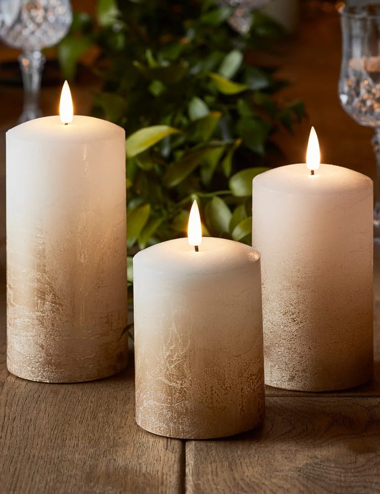 Set of 3 TruGlow® Pillar LED Candles 1 of 5