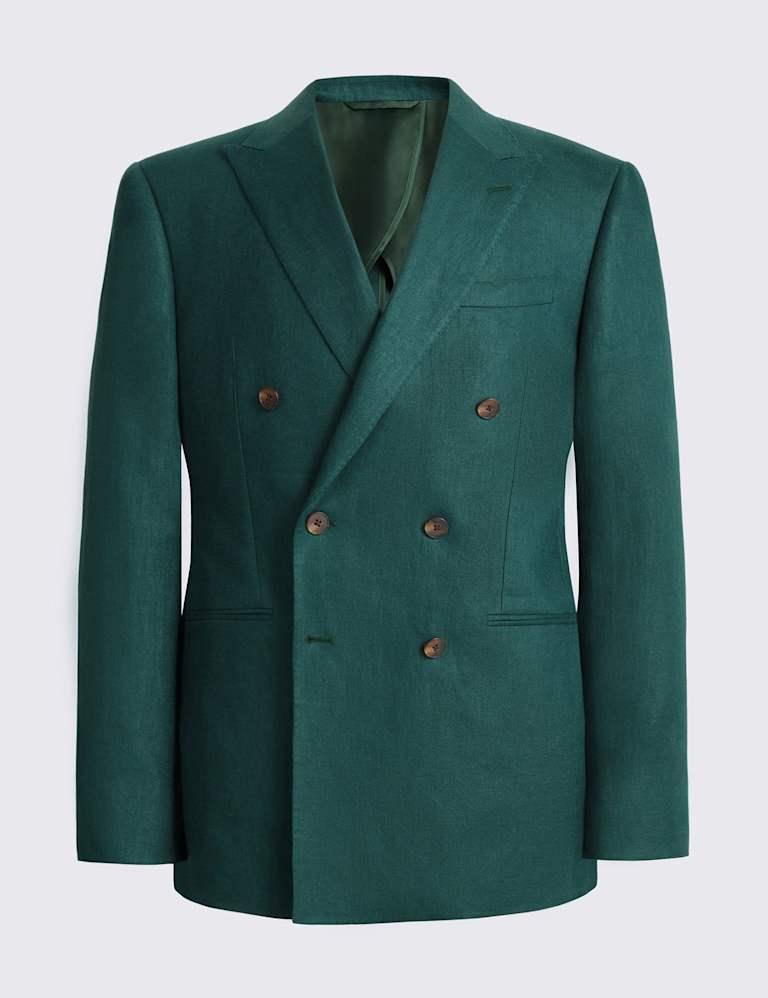 Slim Fit Pure Linen Double Breasted Suit 1 of 5