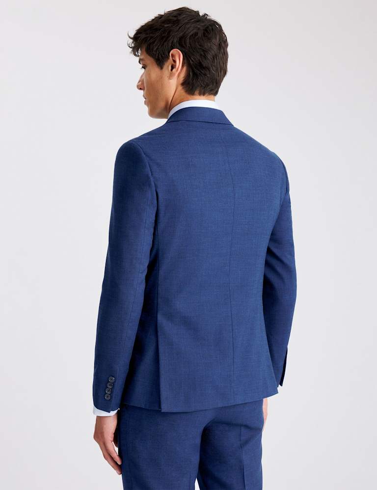 3 Piece Slim Fit Slub Textured Suit 7 of 7