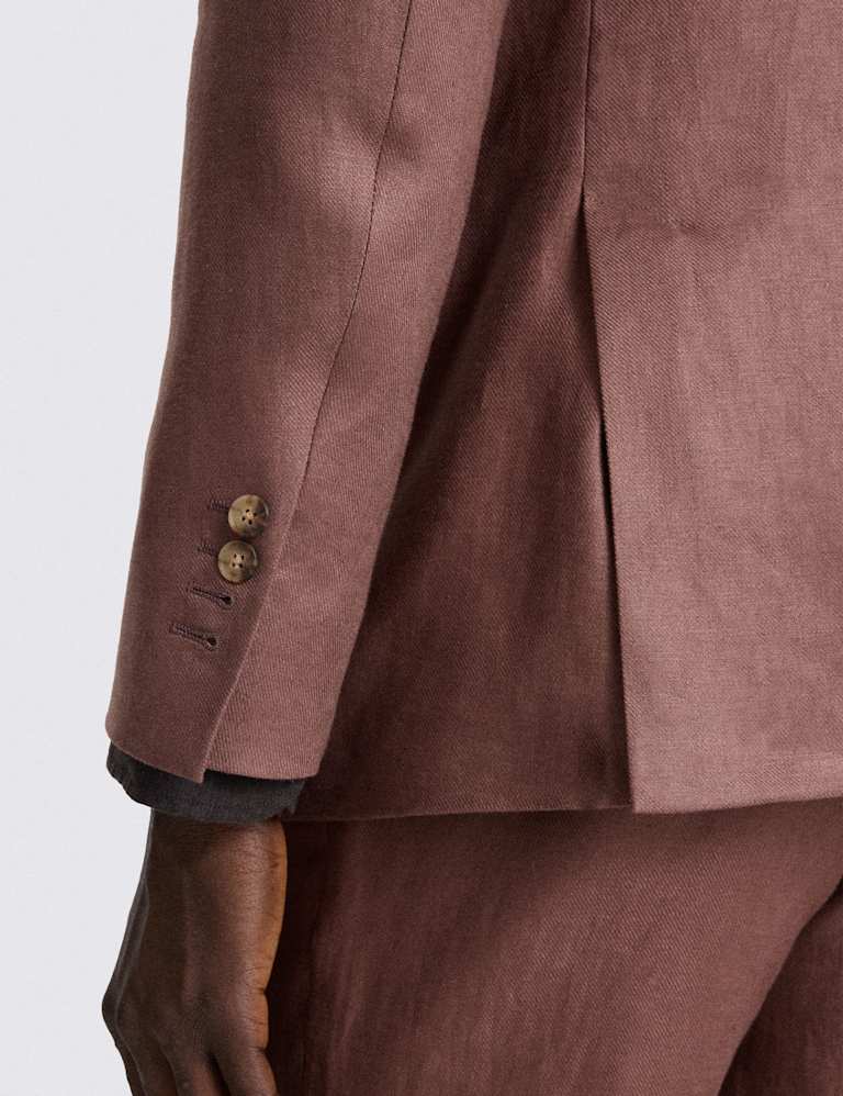 Slim Fit Pure Linen Double Breasted Suits 5 of 5
