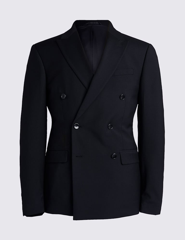3 Piece Slim Fit Stretch Double Breasted Suit 1 of 7