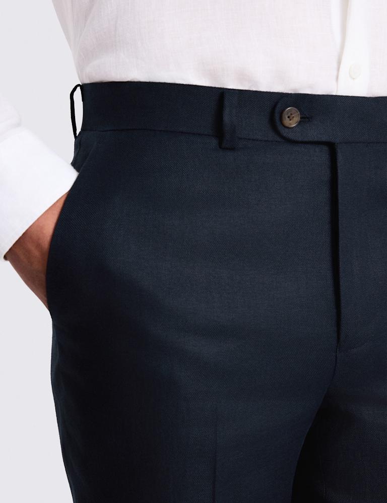 Tailored Fit Pure Linen Double Breasted Suit 3 of 5