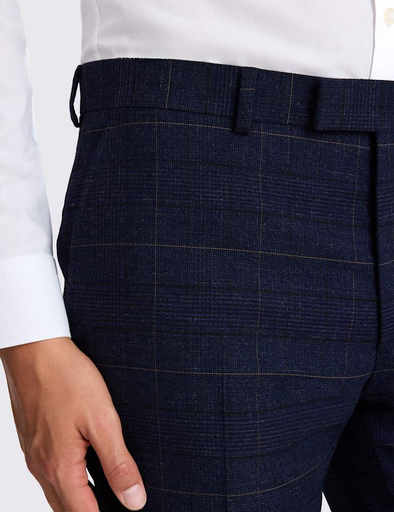 3 Piece Slim Fit Check Stretch Suit 3 of 7
