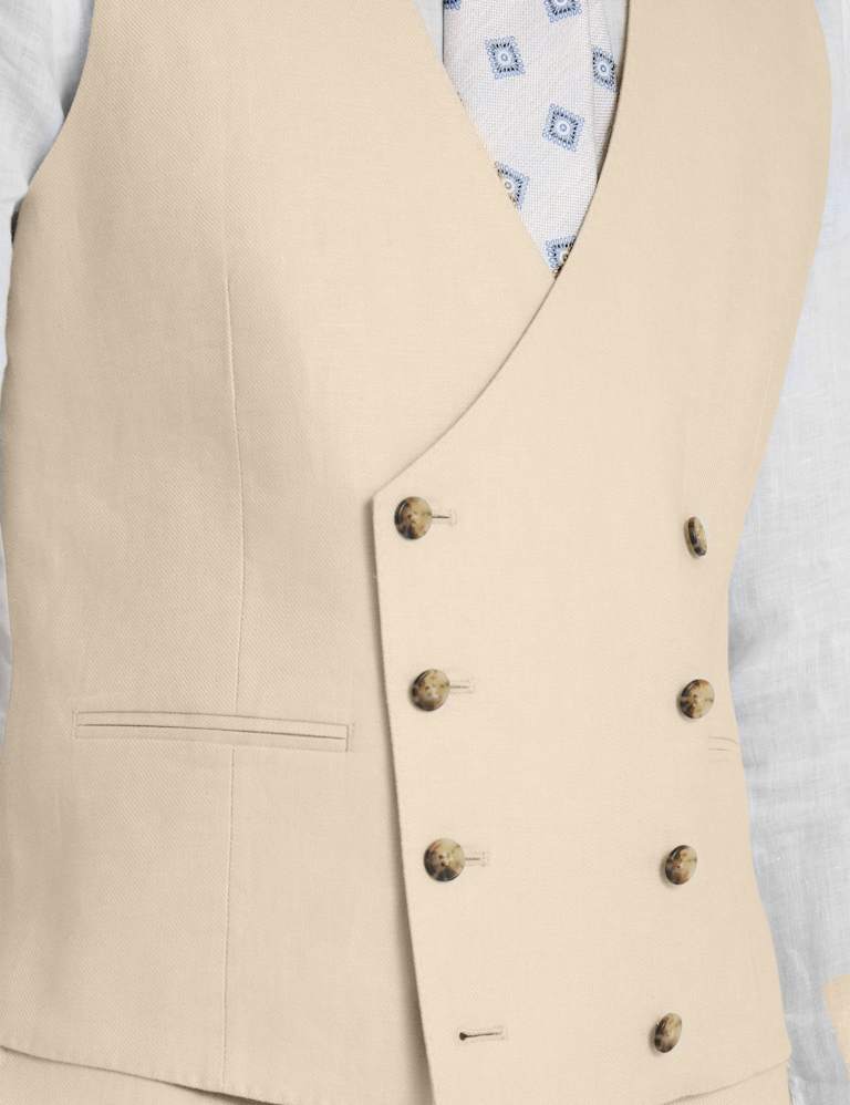 Tailored Fit Pure Linen Twill Suit 3 of 6