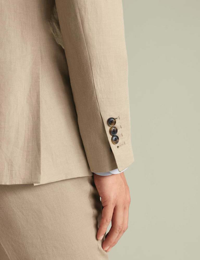Slim Fit Pure Linen Double Breasted Suit 4 of 4
