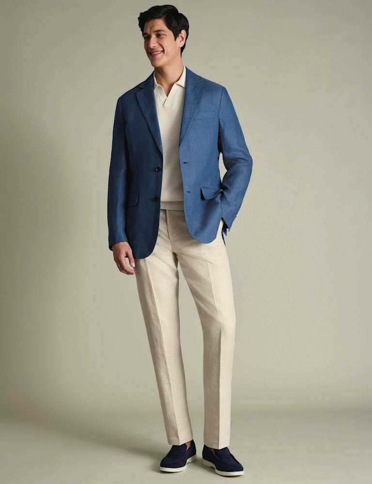 Slim Fit Pure Linen Twill Suits 1 of 4