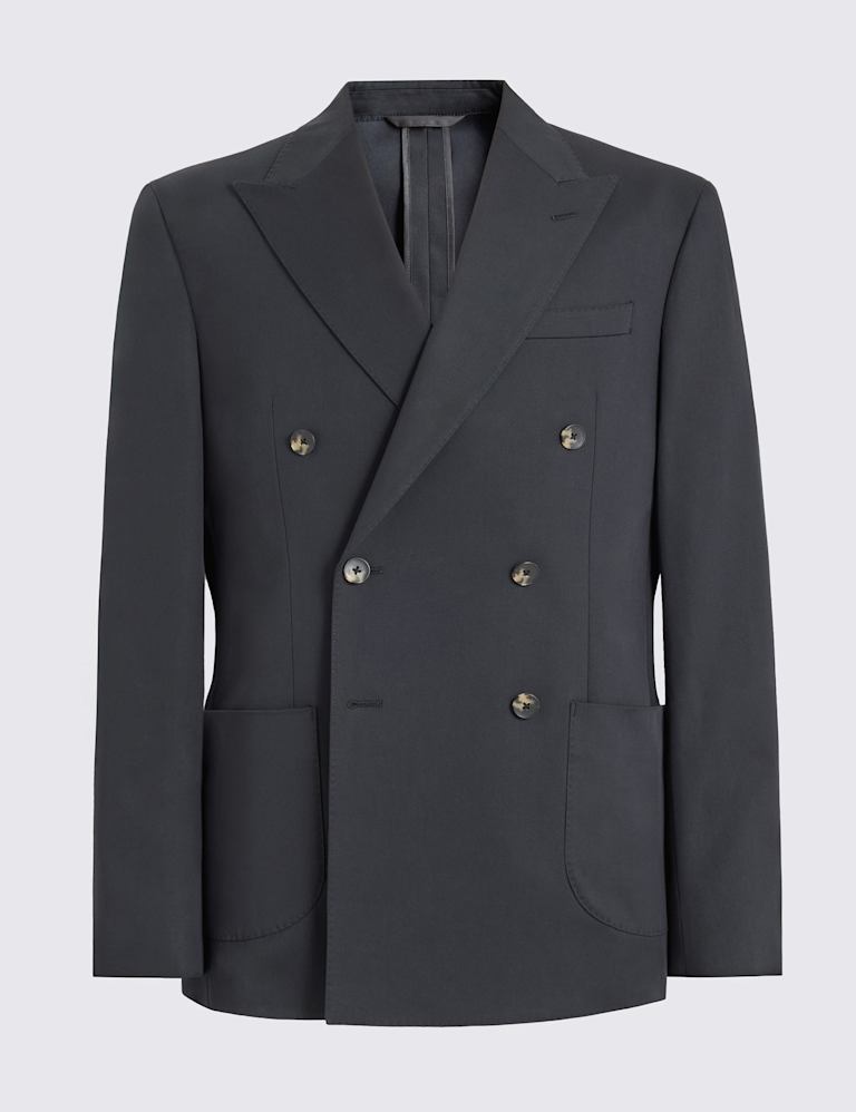 2 Piece Slim Fit Cotton Rich Double Breasted Suit 2 of 5