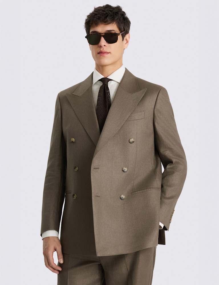 Relaxed Fit Pure Linen Double Breasted Suit 1 of 4