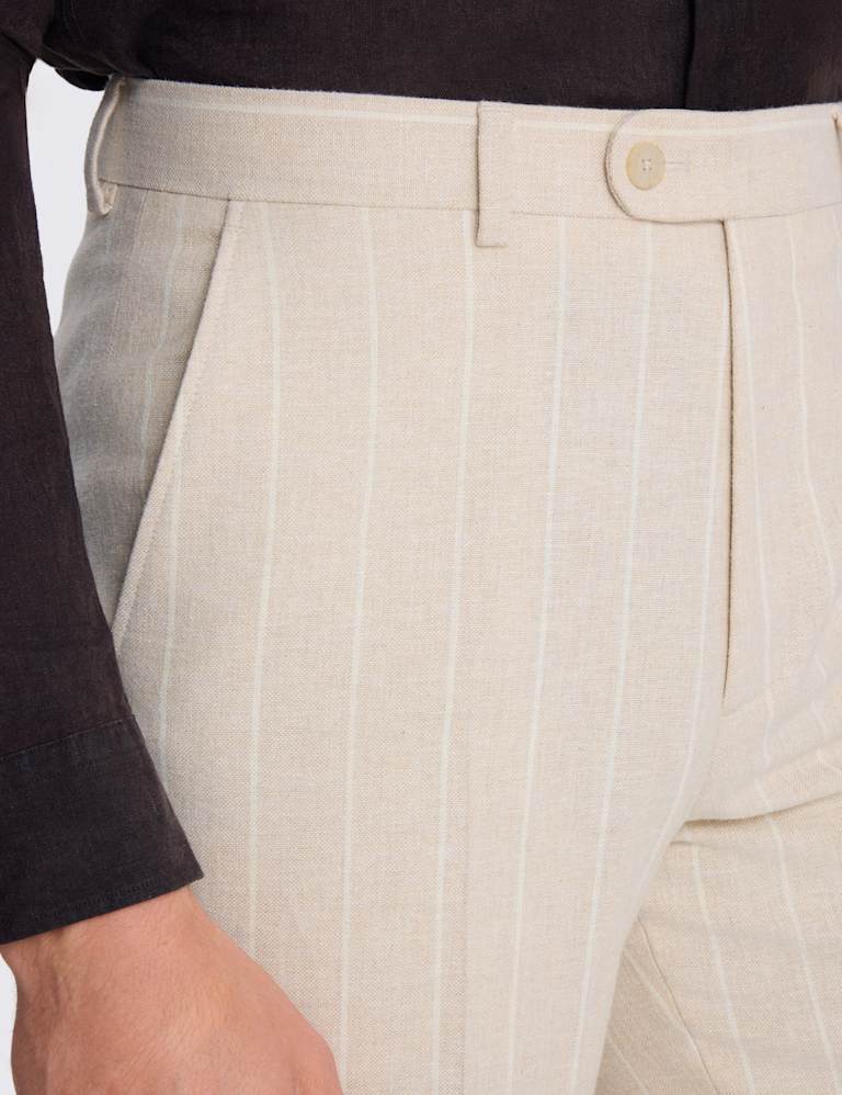 Relaxed Fit Linen Rich Striped Suit 2 of 4