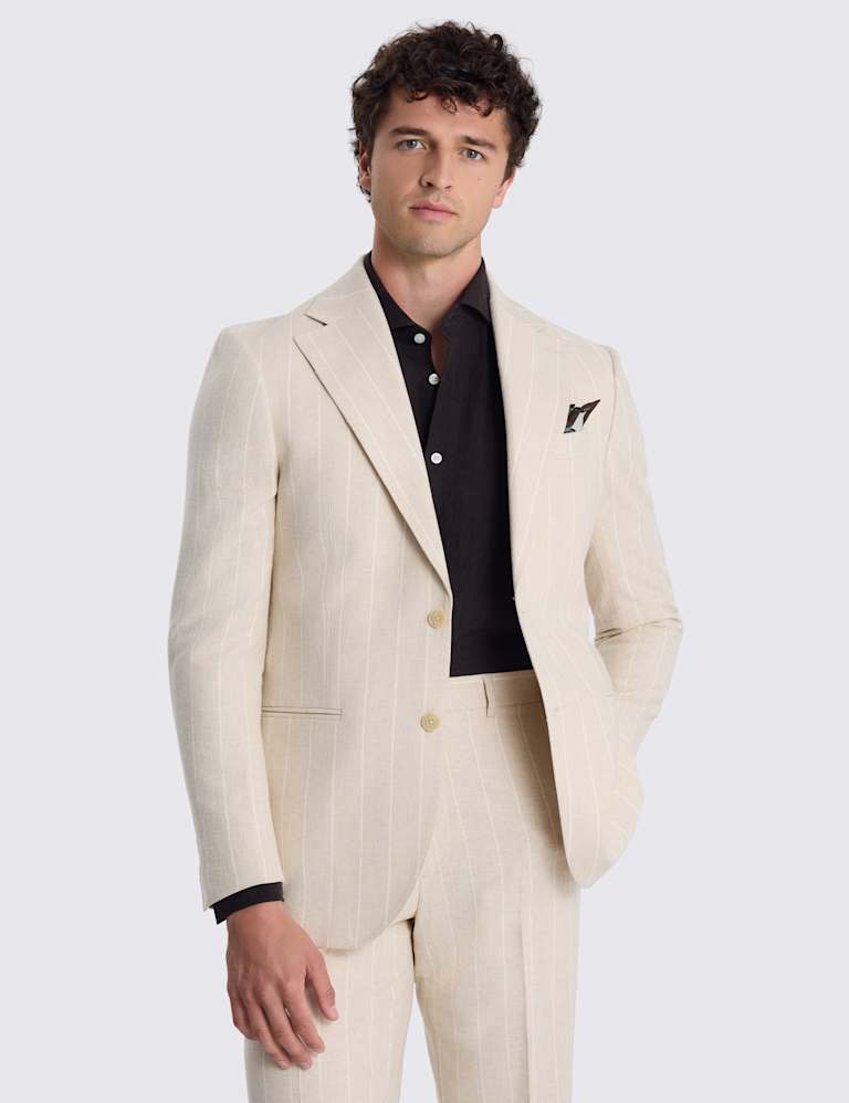 Relaxed Fit Linen Rich Striped Suit 1 of 4