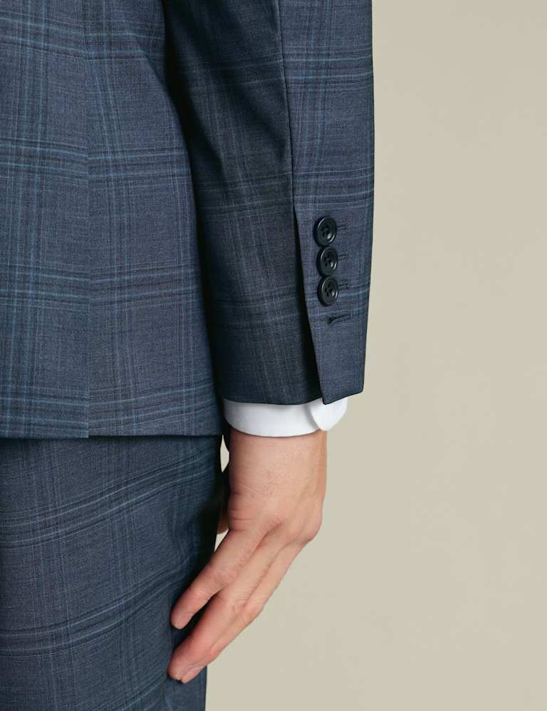 2 Piece Slim Fit Wool Rich Check Suit 4 of 4