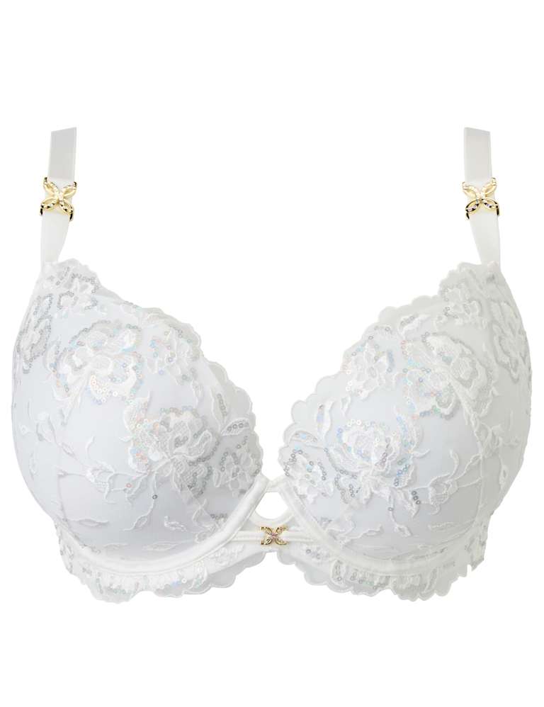 Floral Lace Wired Full Cup Bra Set (A-G) 2 of 9