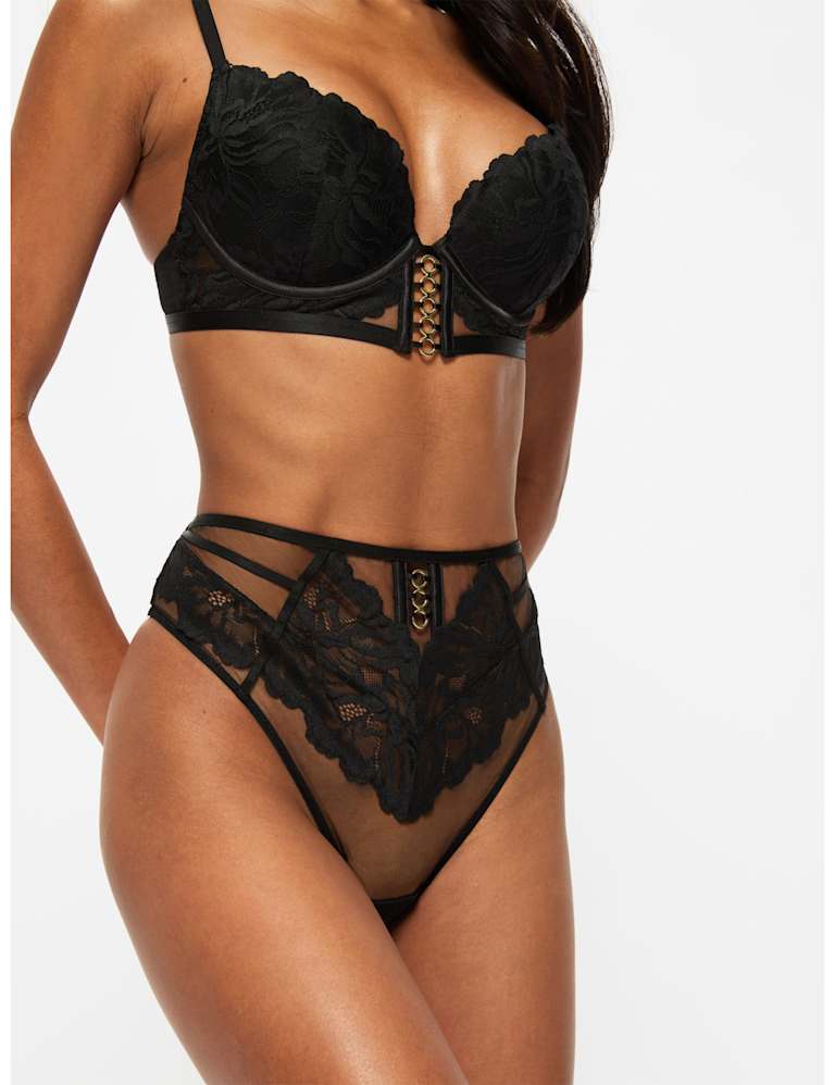 Lace Wired Plunge Bra Set (A-G) 6 of 6