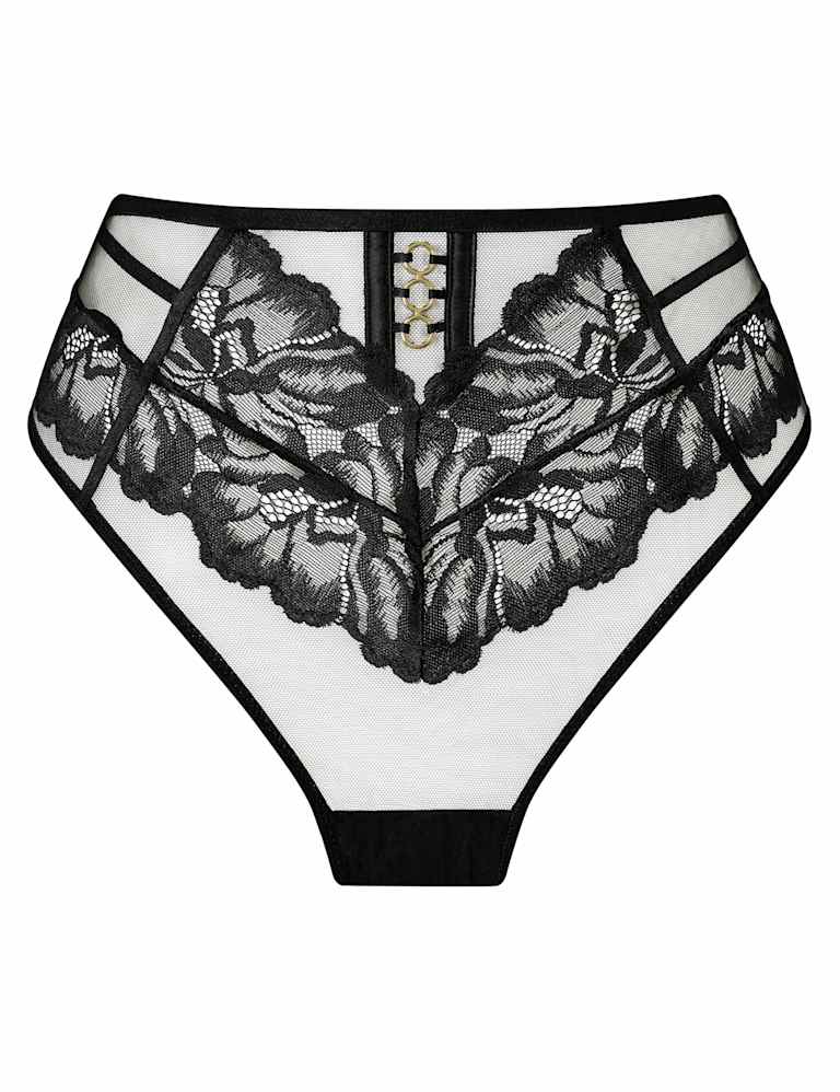 Lace Wired Plunge Bra Set (A-G) 3 of 6