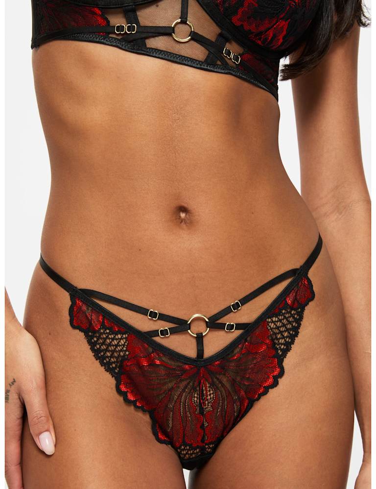 Lace Wired Plunge Bra Set (A-G) 1 of 6