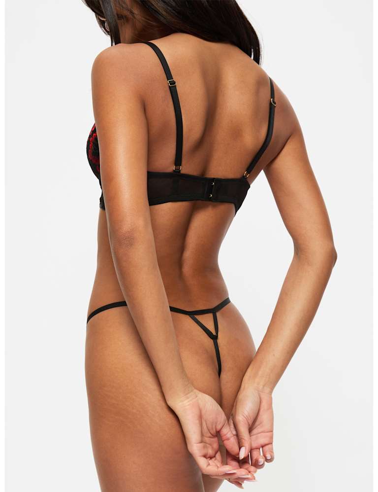 Lace Wired Plunge Bra Set (A-G) 6 of 6