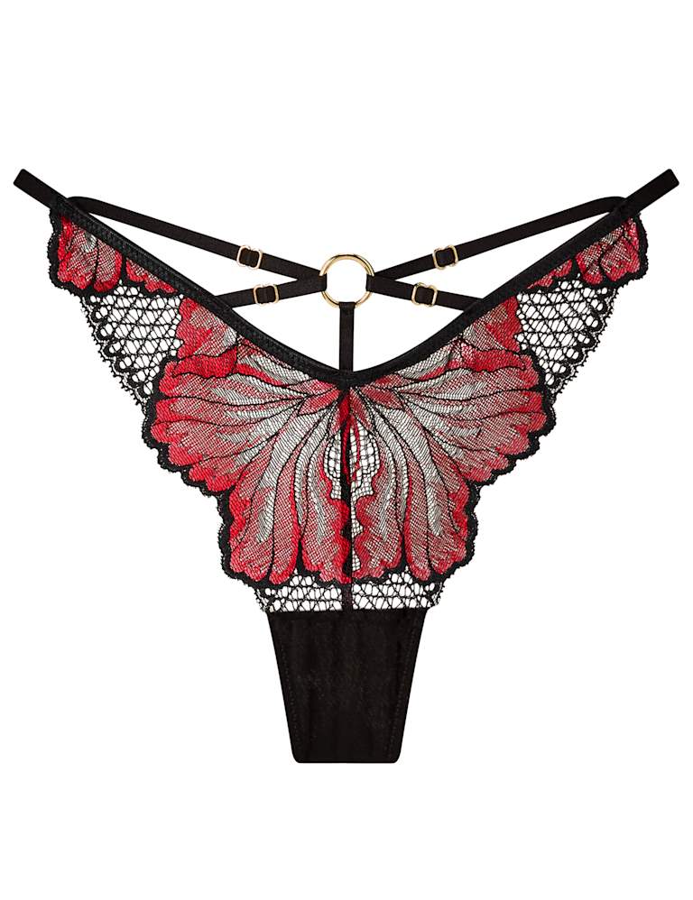 Lace Wired Plunge Bra Set (A-G) 3 of 6