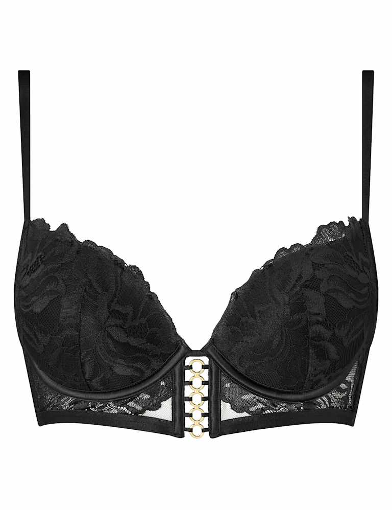 Lace Wired Plunge Bra Set (A-G) 2 of 6