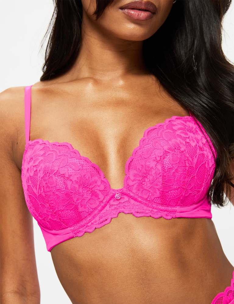 Sexy Lace Wired Plunge Bra Set (A-G) 9 of 9
