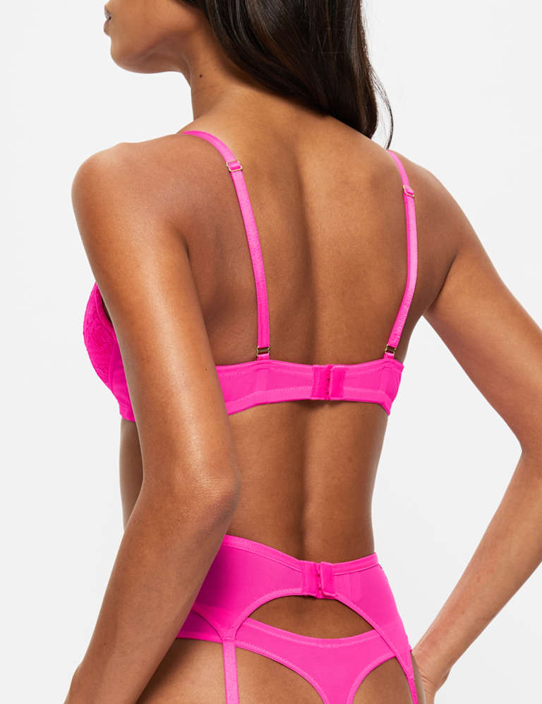Sexy Lace Wired Plunge Bra Set (A-G) 8 of 9