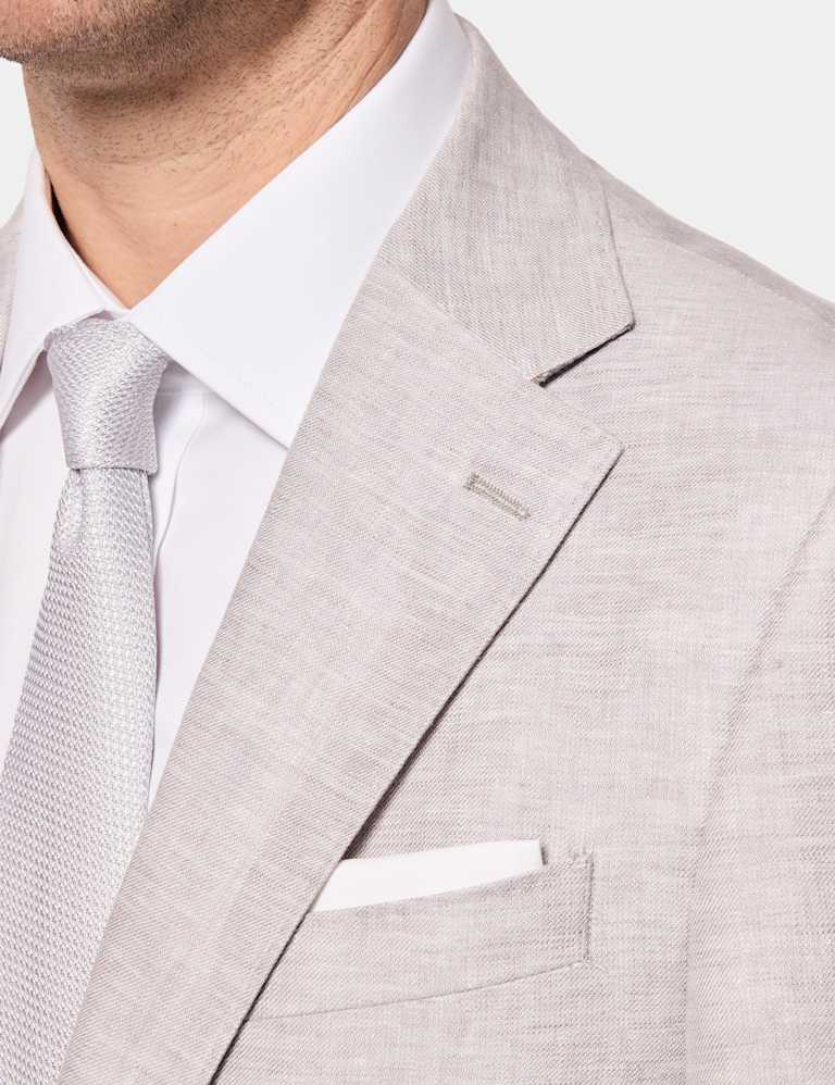 3 Piece Tailored Fit Pure Linen Suit 2 of 6