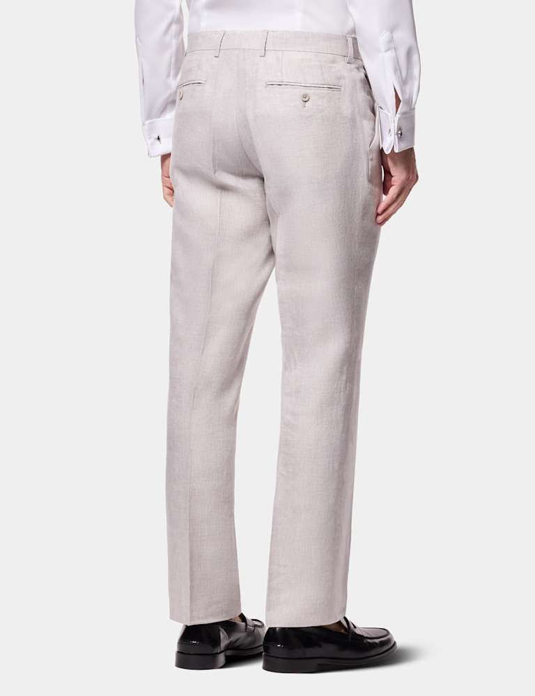 3 Piece Tailored Fit Pure Linen Suit 5 of 6