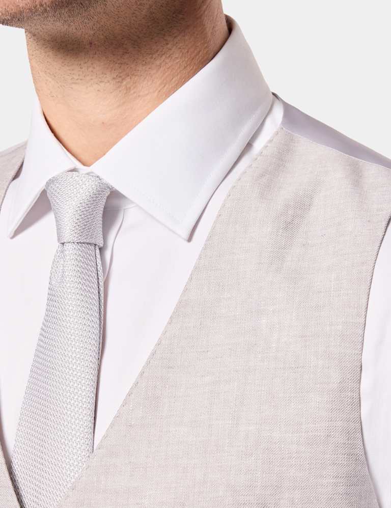 3 Piece Tailored Fit Pure Linen Suit 3 of 6