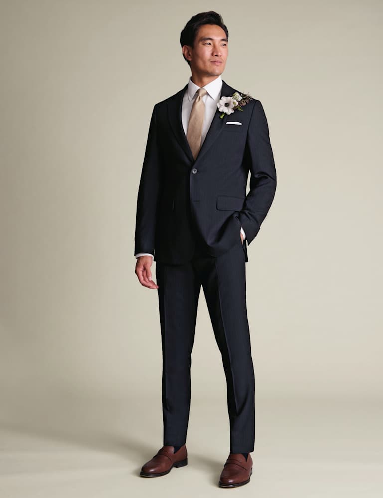 Slim Fit Wool Rich Pinstripe Suit 1 of 4