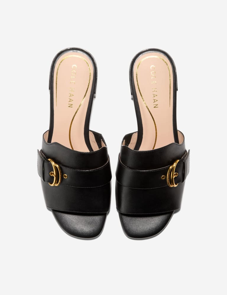 Crosby Leather Block Heel Mules Cole Haan M S IE