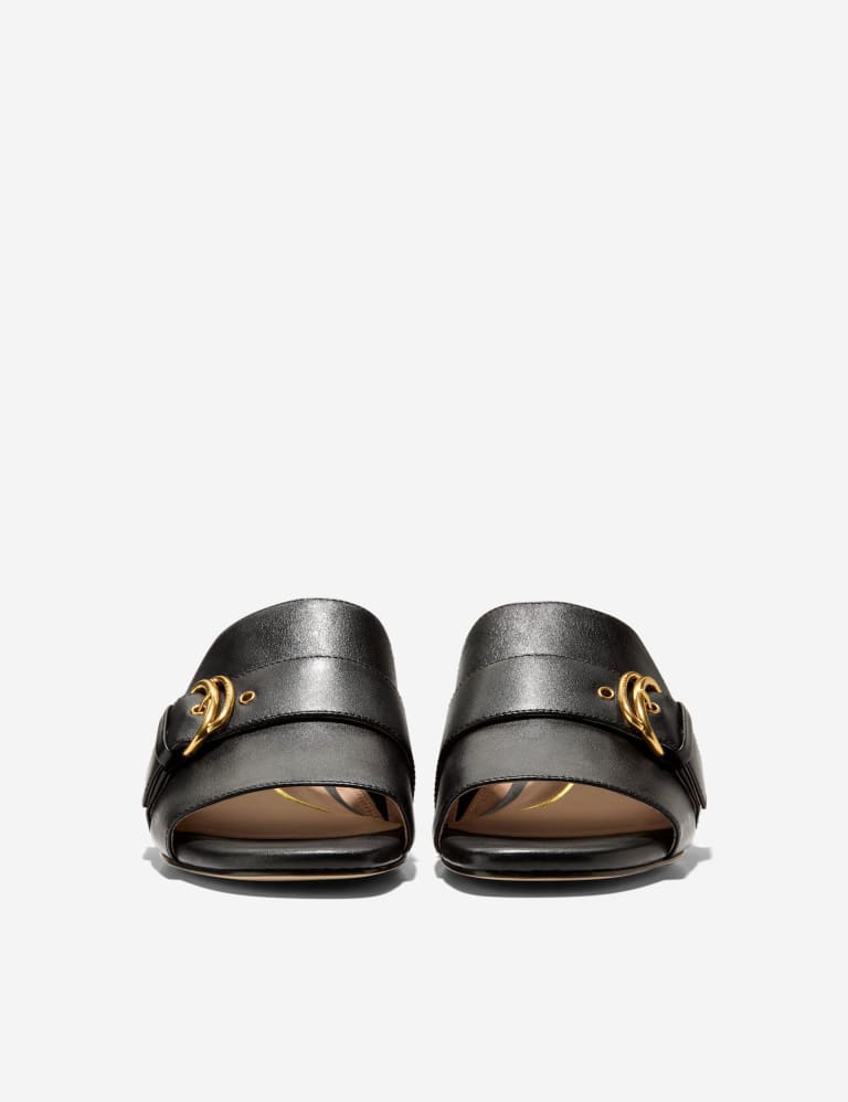 Crosby Leather Block Heel Mules Cole Haan M S IE