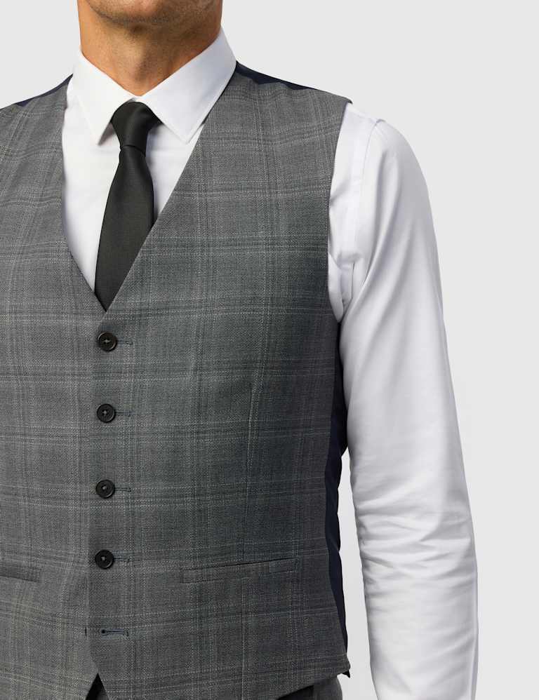 3 Piece Slim Fit Wool Blend Suit 4 of 6