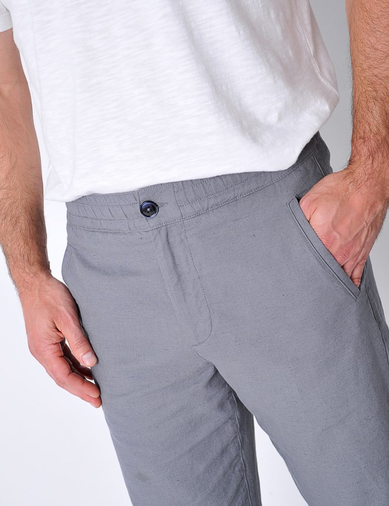 Tapered Fit Cotton Rich Lightweight Trousers 6 of 6