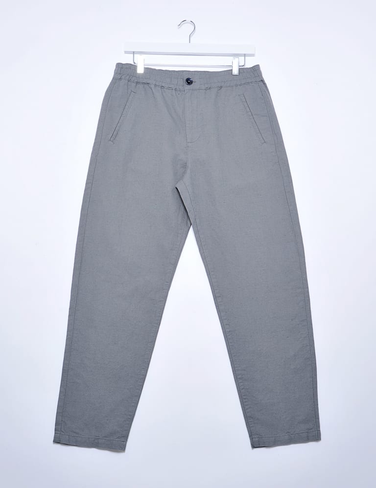 Tapered Fit Cotton Rich Lightweight Trousers 2 of 6