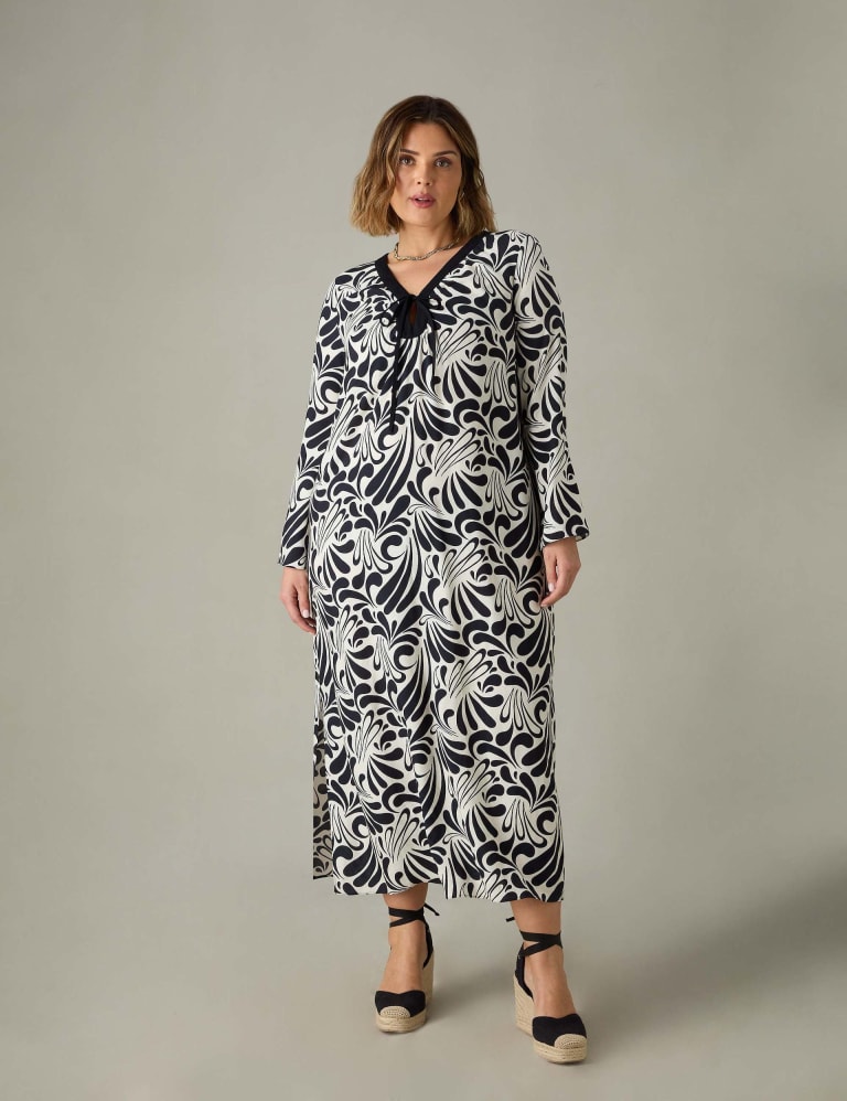 Floral V-Neck Maxi Shift Dress | Live Unlimited London | M&S 