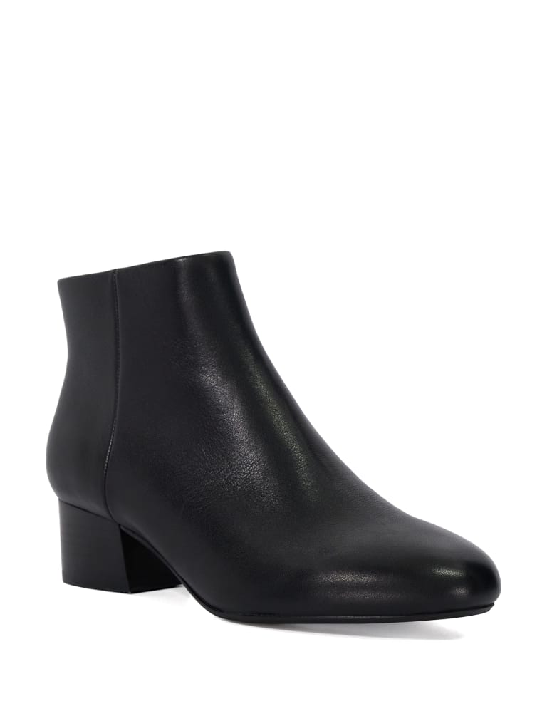 Leather Block Heel Ankle Boots 3 of 4