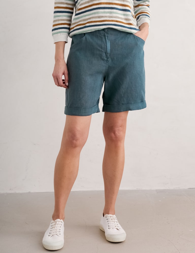 M&s linen shorts on sale