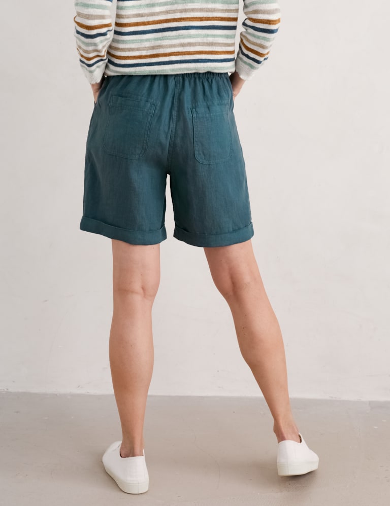 M&s linen shorts hot sale