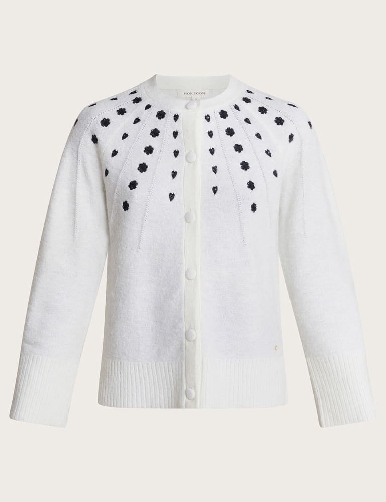 Embroidered Button Front Cardigan | Monsoon | M&S