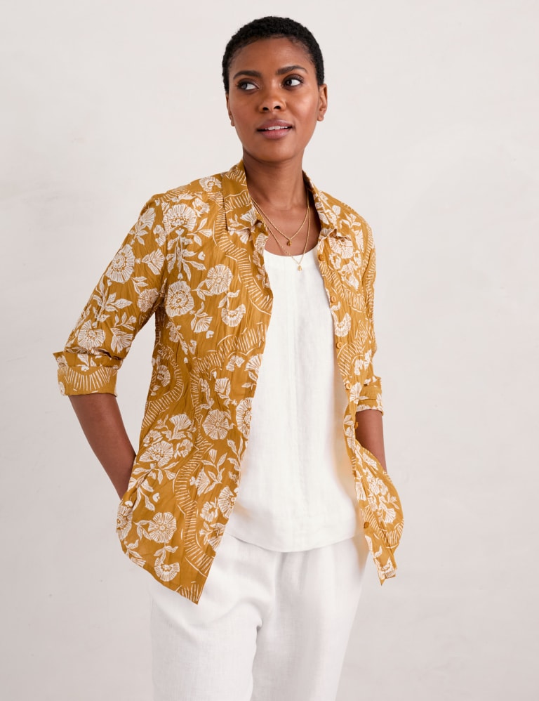 Pure Cotton Floral Shirt Seasalt Cornwall M S IE